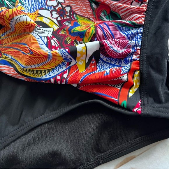 NWT Seekers Swimwear Multi Color Ruched One Piece size 8 - Picture 5 of 8